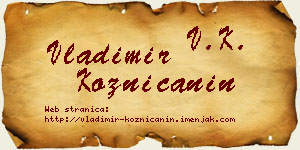 Vladimir Kozničanin vizit kartica